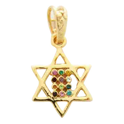 Gold Filled Mini Twelve Tribes Star of David Pendant